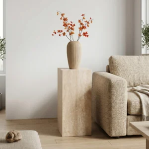 square travertine plinth