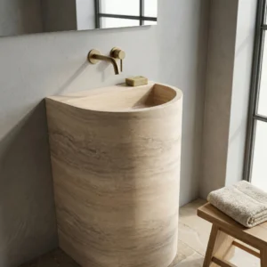 travertine sink