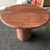 red travertine dining table