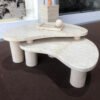 White Travertine Coffee Table