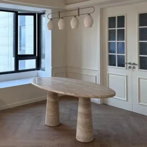 Travertine Dining Table Ovel