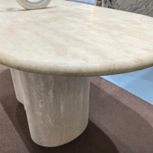 Oval Travertine Dining Table