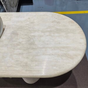 Oval Travertine Dining Table